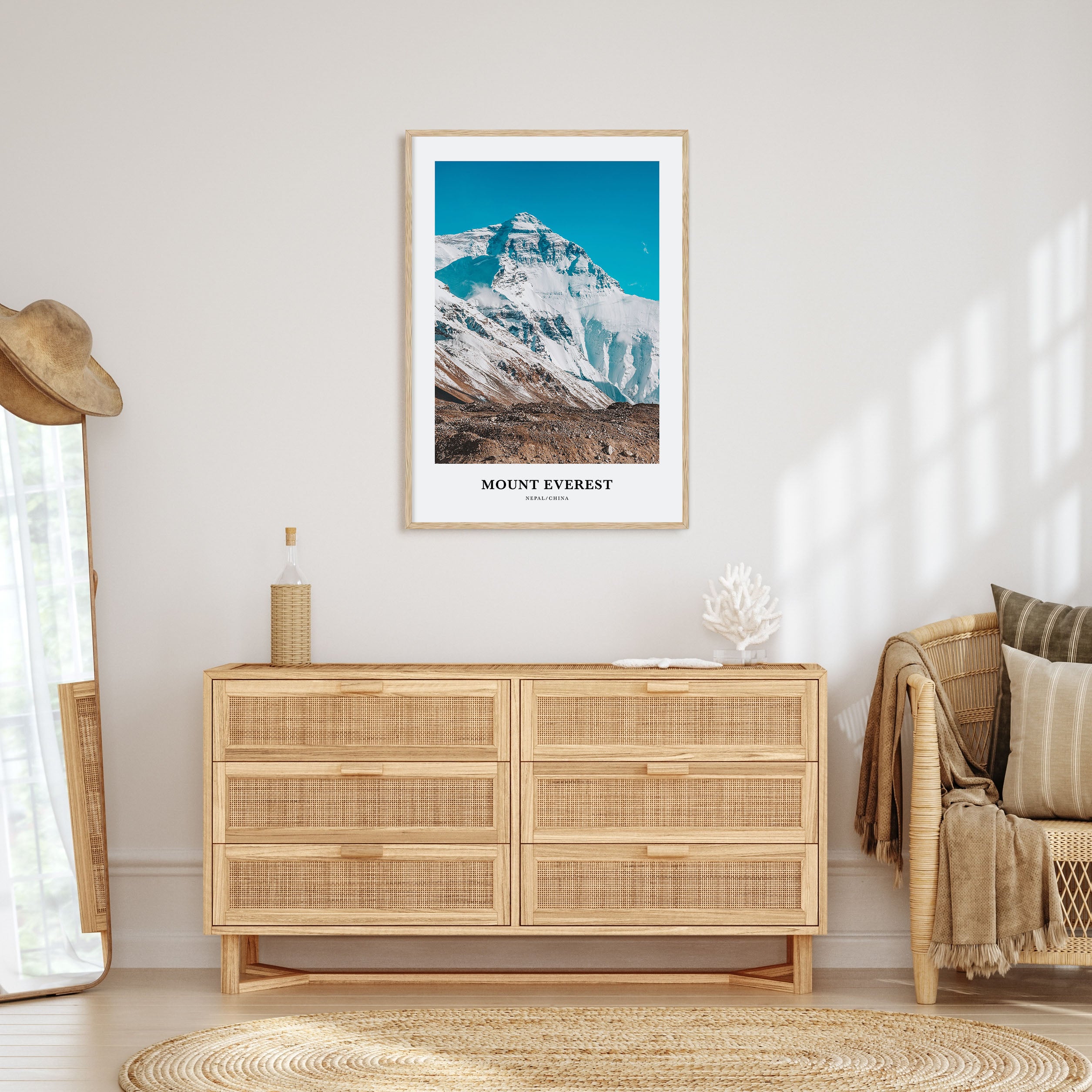 Mount Everest Portrait Color Poster