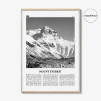 Mount Everest Print Black and White, Mount Everest Wall Art, Mount Everest Poster, Mount Everest Photo, Kala Patthar, Nepal, Himalaya