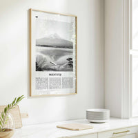 Mount Fuji Print Black and White, Mount Fuji Wall Art, Mount Fuji Poster, Mount Fuji Photo, Japan, 富士山, Fujisan, Honshū