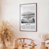 Mount Fuji Print Black and White, Mount Fuji Wall Art, Mount Fuji Poster, Mount Fuji Photo, Japan, 富士山, Fujisan, Honshū