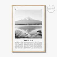 Mount Fuji Print Black and White, Mount Fuji Wall Art, Mount Fuji Poster, Mount Fuji Photo, Japan, 富士山, Fujisan, Honshū
