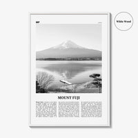 Mount Fuji Print Black and White, Mount Fuji Wall Art, Mount Fuji Poster, Mount Fuji Photo, Japan, 富士山, Fujisan, Honshū