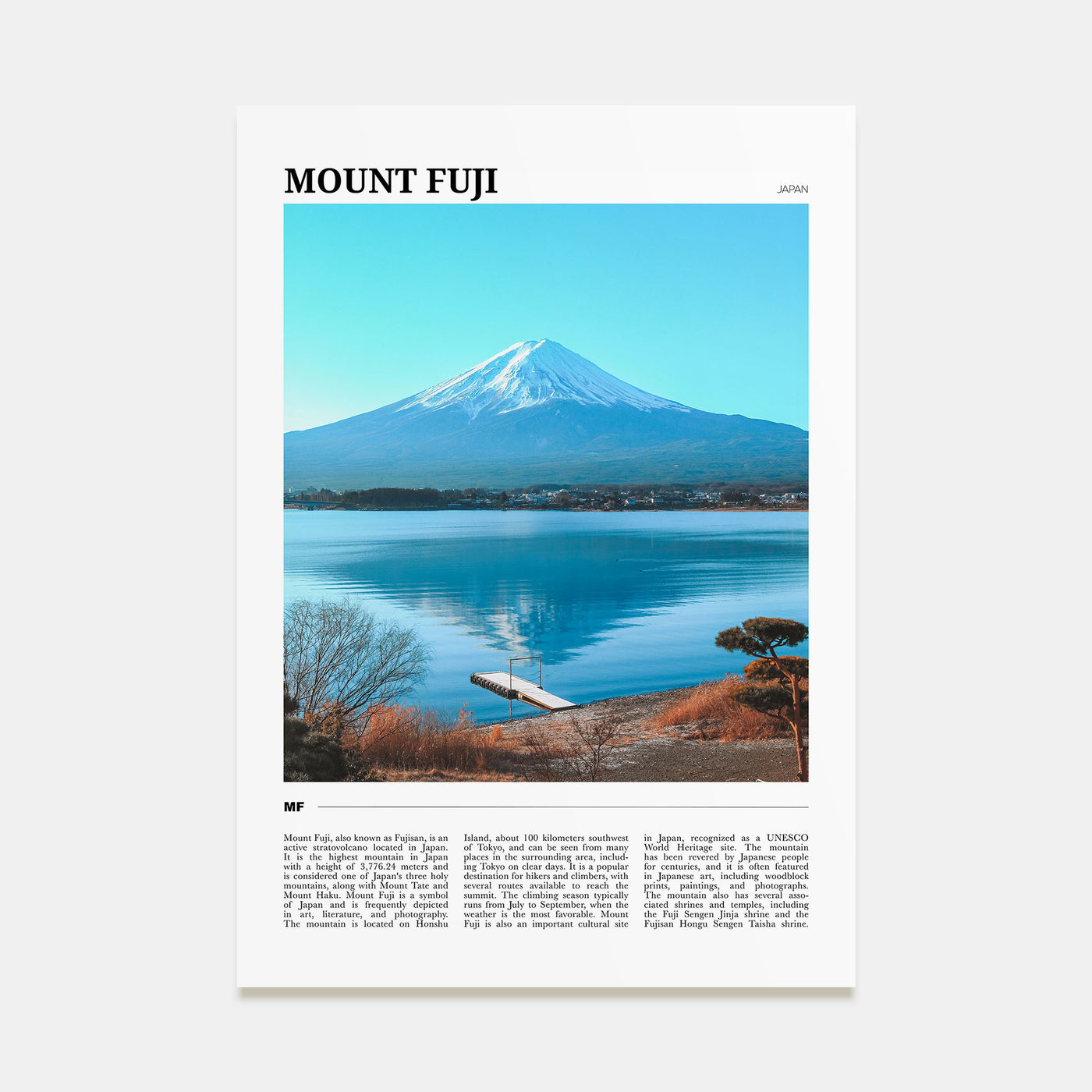 Mount Fuji Travel Color Poster