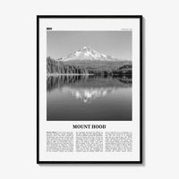 Mount Hood Print Black and White, Mount Hood Wall Art, Mount Hood Poster, Mount Hood Photo, Mount Hood Décor, Mount Hood Map, Oregon, USA