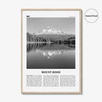 Mount Hood Print Black and White, Mount Hood Wall Art, Mount Hood Poster, Mount Hood Photo, Mount Hood Décor, Mount Hood Map, Oregon, USA