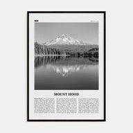 Mount Hood Travel B&W Poster