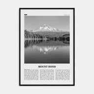 Mount Hood Travel B&W Poster