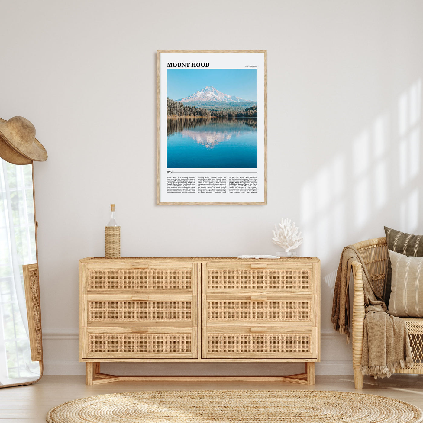 Mount Hood Travel Color Poster