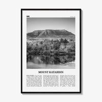 Mount Katahdin Print Black and White, Mount Katahdin Wall Art, Mount Katahdin Poster, Mount Katahdin Photo, Maine, USA