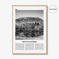 Mount Katahdin Print Black and White, Mount Katahdin Wall Art, Mount Katahdin Poster, Mount Katahdin Photo, Maine, USA