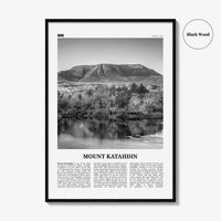 Mount Katahdin Print Black and White, Mount Katahdin Wall Art, Mount Katahdin Poster, Mount Katahdin Photo, Maine, USA