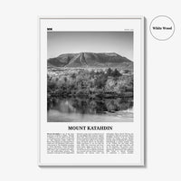 Mount Katahdin Print Black and White, Mount Katahdin Wall Art, Mount Katahdin Poster, Mount Katahdin Photo, Maine, USA