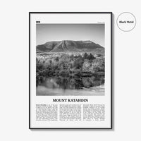 Mount Katahdin Print Black and White, Mount Katahdin Wall Art, Mount Katahdin Poster, Mount Katahdin Photo, Maine, USA