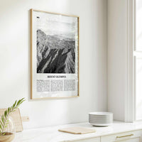 Mount Olympus Print Black and White, Mount Olympus Wall Art, Mount Olympus Poster, Mount Olympus Photo, Greece