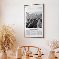 Mount Olympus Print Black and White, Mount Olympus Wall Art, Mount Olympus Poster, Mount Olympus Photo, Greece