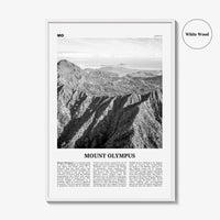 Mount Olympus Print Black and White, Mount Olympus Wall Art, Mount Olympus Poster, Mount Olympus Photo, Greece
