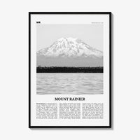 Mount Rainier Print Black and White, Mount Rainier Wall Art, Mount Rainier Poster, Mount Rainier Photo, Washington, USA, United States