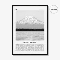 Mount Rainier Print Black and White, Mount Rainier Wall Art, Mount Rainier Poster, Mount Rainier Photo, Washington, USA, United States