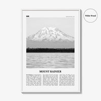 Mount Rainier Print Black and White, Mount Rainier Wall Art, Mount Rainier Poster, Mount Rainier Photo, Washington, USA, United States