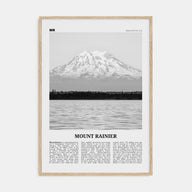 Mount Rainier Travel B&W Poster