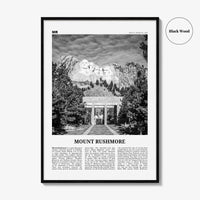 Mount Rushmore Print Black and White, Mount Rushmore Wall Art, Mount Rushmore Poster, Mount Rushmore Photo, Rushmore Décor, South Dakota