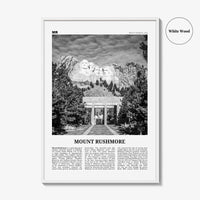 Mount Rushmore Print Black and White, Mount Rushmore Wall Art, Mount Rushmore Poster, Mount Rushmore Photo, Rushmore Décor, South Dakota