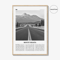 Mount Shasta Print Black and White, Mount Shasta Wall Art, Mount Shasta Poster, Mount Shasta Photo, Mount Shasta Décor, California, USA