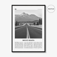 Mount Shasta Print Black and White, Mount Shasta Wall Art, Mount Shasta Poster, Mount Shasta Photo, Mount Shasta Décor, California, USA