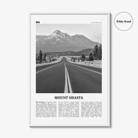 Mount Shasta Print Black and White, Mount Shasta Wall Art, Mount Shasta Poster, Mount Shasta Photo, Mount Shasta Décor, California, USA