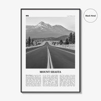 Mount Shasta Print Black and White, Mount Shasta Wall Art, Mount Shasta Poster, Mount Shasta Photo, Mount Shasta Décor, California, USA