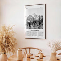 Mount Shuksan Print Black and White, Mt Shuksan  Wall Art, Mount Shuksan Poster,  Mount Shuksan Photo, Mount Shuksan Wall Décor, Washington