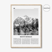 Mount Shuksan Print Black and White, Mt Shuksan  Wall Art, Mount Shuksan Poster,  Mount Shuksan Photo, Mount Shuksan Wall Décor, Washington