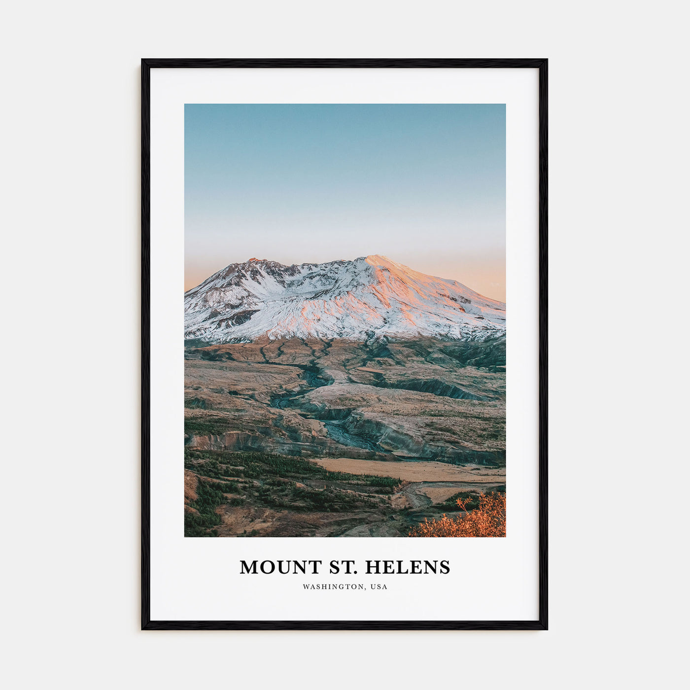 Mount St. Helens Portrait Color Poster