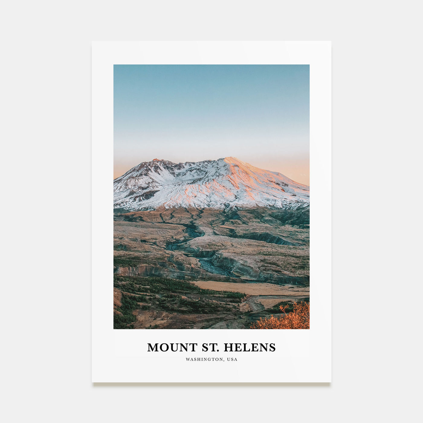 Mount St. Helens Portrait Color Poster
