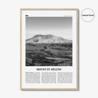 Mount St Helens Print Black and White, Mount St. Helens Wall Art, Mount St. Helens Poster, Mount St. Helens Photo, Washington, USA