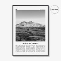 Mount St Helens Print Black and White, Mount St. Helens Wall Art, Mount St. Helens Poster, Mount St. Helens Photo, Washington, USA