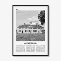 Mount Vernon Print Black and White, Mount Vernon Wall Art, Mount Vernon Poster, Mount Vernon Photo, Mount Vernon Décor, Virginia, USA