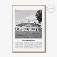 Mount Vernon Print Black and White, Mount Vernon Wall Art, Mount Vernon Poster, Mount Vernon Photo, Mount Vernon Décor, Virginia, USA