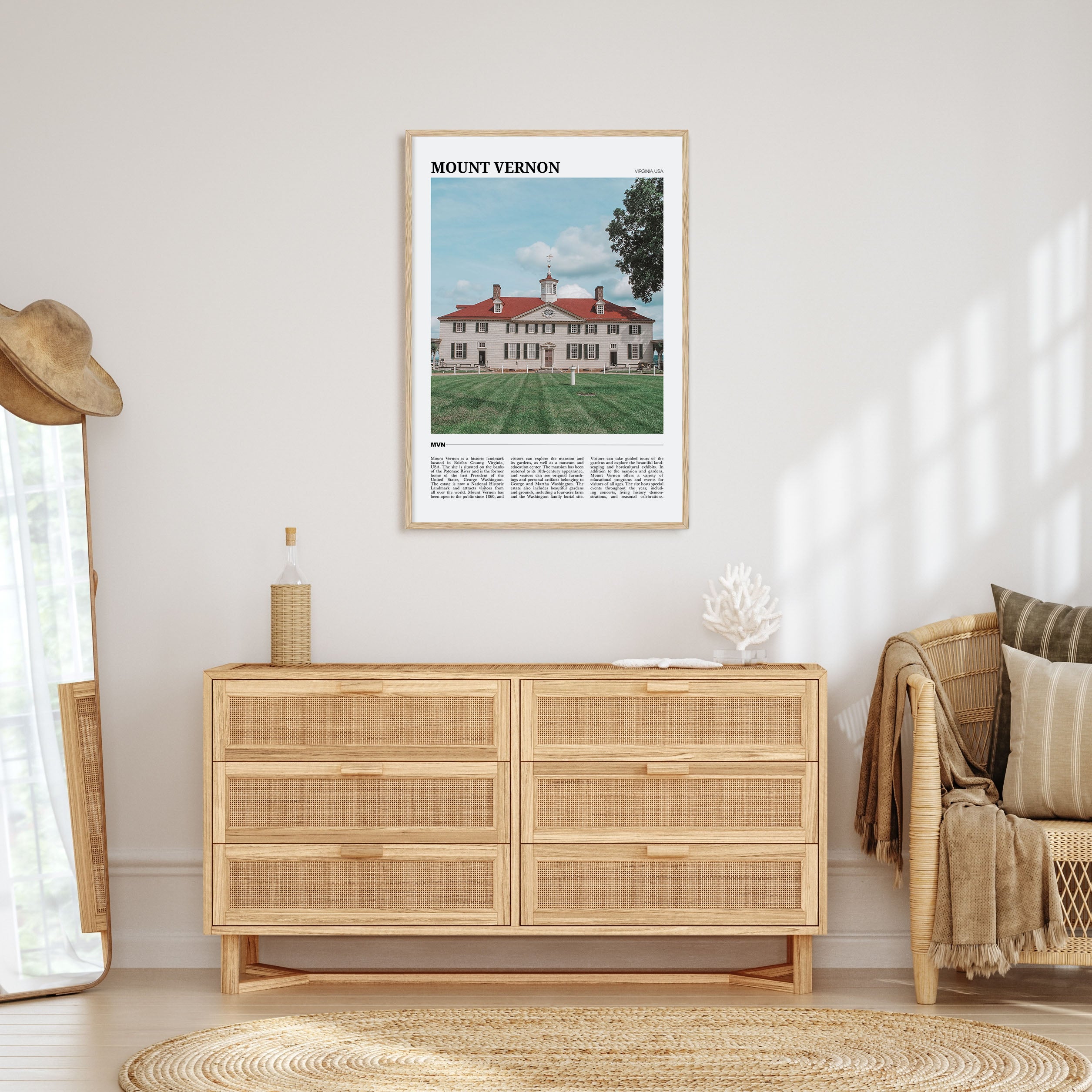 Mount Vernon Travel Color Poster