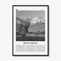 Mount Whitney Print Black and White, Mount Whitney Wall Art, Mount Whitney Poster, Mount Whitney Photo, Mount Whitney Décor, California, USA