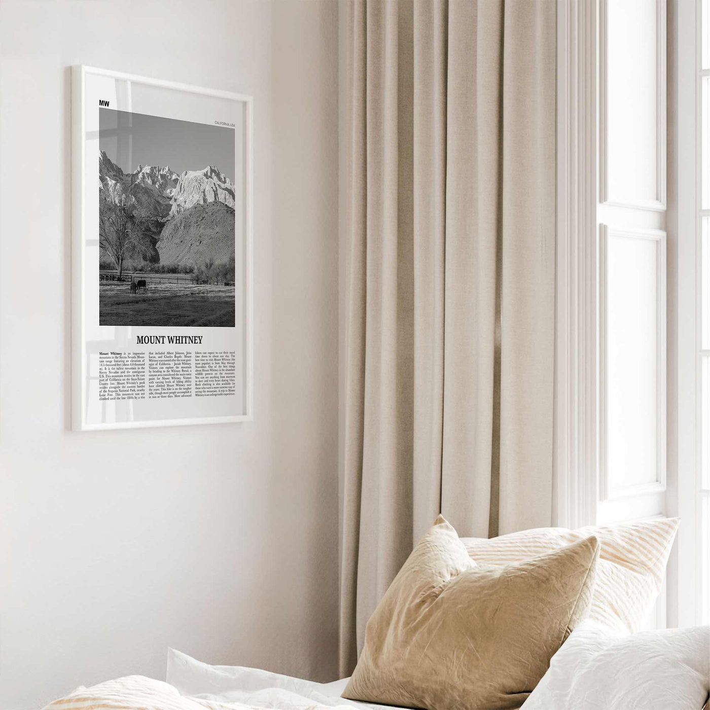 Mount Whitney Print Black and White, Mount Whitney Wall Art, Mount Whitney Poster, Mount Whitney Photo, Mount Whitney Décor, California, USA