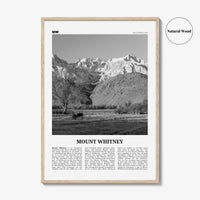 Mount Whitney Print Black and White, Mount Whitney Wall Art, Mount Whitney Poster, Mount Whitney Photo, Mount Whitney Décor, California, USA