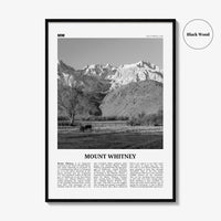 Mount Whitney Print Black and White, Mount Whitney Wall Art, Mount Whitney Poster, Mount Whitney Photo, Mount Whitney Décor, California, USA