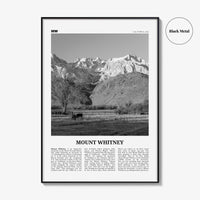Mount Whitney Print Black and White, Mount Whitney Wall Art, Mount Whitney Poster, Mount Whitney Photo, Mount Whitney Décor, California, USA