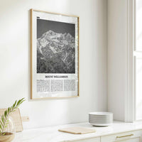 Mount Williamson Print Black and White, Mount Williamson Wall Art, Mount Williamson Poster, Mount Williamson Photo, California, USA