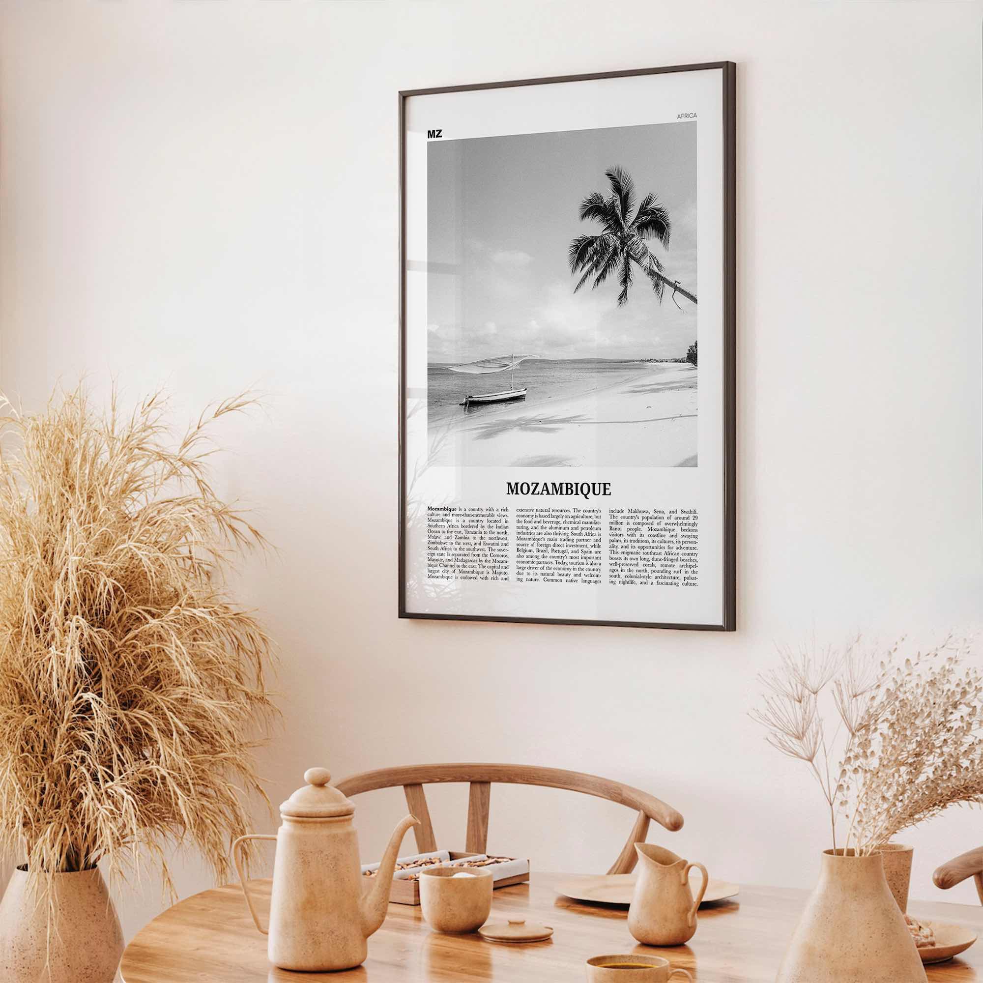 Mozambique Print Black and White, Mozambique Wall Art, Mozambique Poster, Mozambique Photo, Mozambique Decor, Moçambique, Maputo, Africa