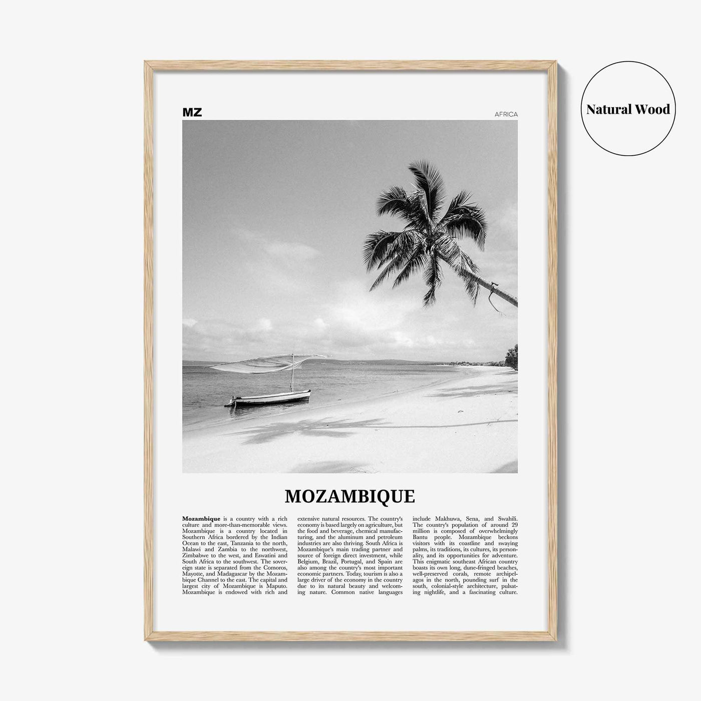 Mozambique Print Black and White, Mozambique Wall Art, Mozambique Poster, Mozambique Photo, Mozambique Decor, Moçambique, Maputo, Africa