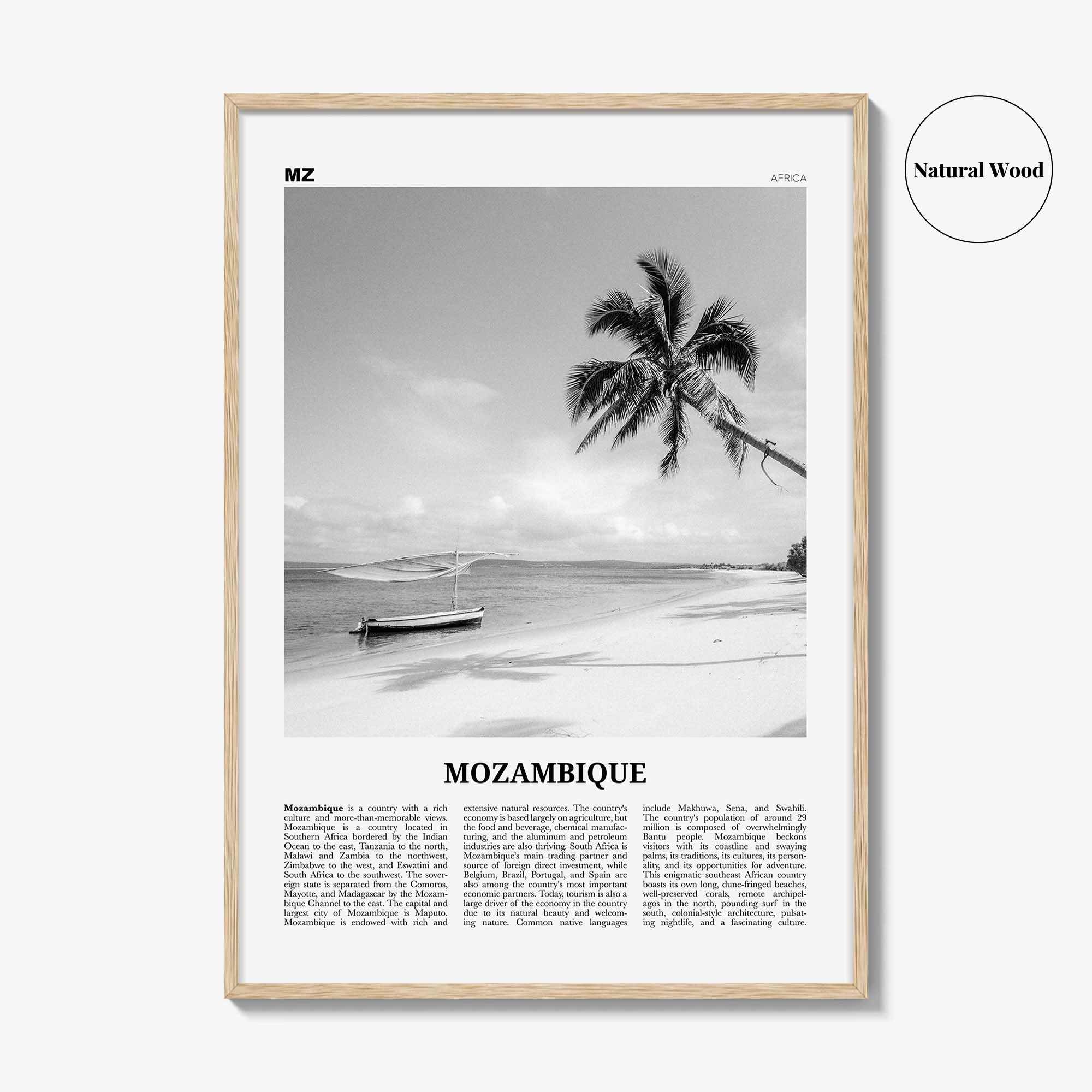 Mozambique Print Black and White, Mozambique Wall Art, Mozambique Poster, Mozambique Photo, Mozambique Decor, Moçambique, Maputo, Africa