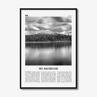 Mt Bachelor Print Black and White, Mt Bachelor Wall Art, Mt Bachelor Poster, Mt Bachelor Photo, Mt Bachelor Wall Décor, Mt Bachelor Map,