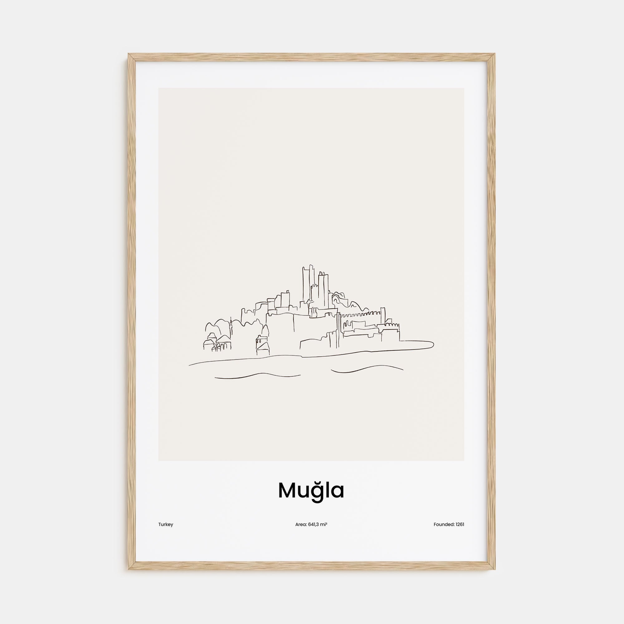 Muğla Drawn Poster